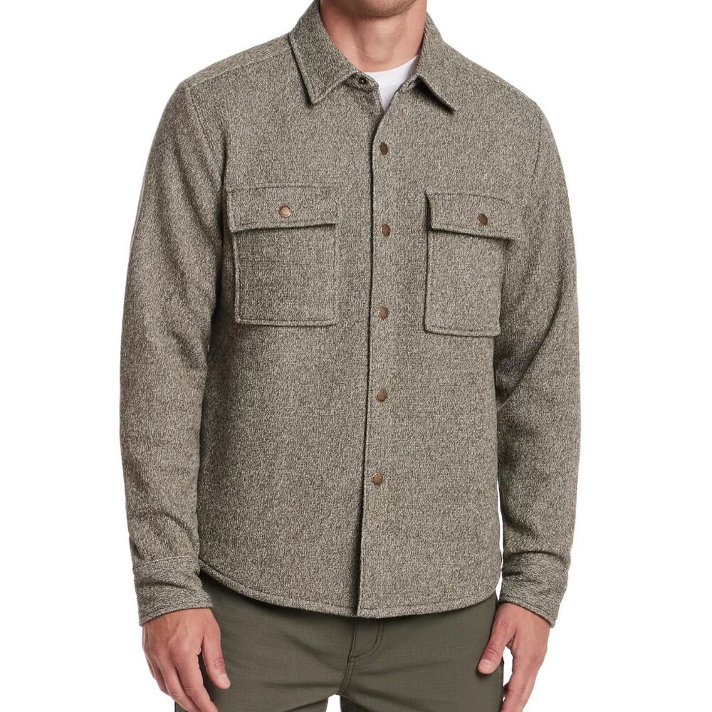 Weatherproof Vintage Men's Large Olive Long Sleeve Shirt Jacket - New with Tags
